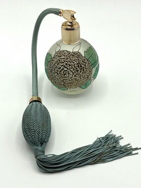 Vintage Gédé Mid Century Italian Frosted Glass Perfume Atomizer READ